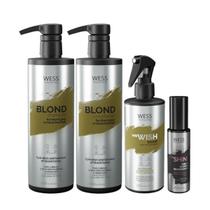 Wess Blond Sh 500Ml+Cond 500Ml+Wewish M.260Ml+Weshine 45Ml