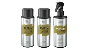 Wess Blond Shampoo e Condicionador e We Wish Reconstrutor Matizador