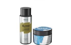 Wess Blond Shampoo + Repair Fiber Effect Máscara