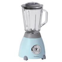 West Bend Blender Retro-Styled 3 velocidades com frasco de mistura de vidro de 48 onças e lâmina de aço inoxidável, 500 watts, azul