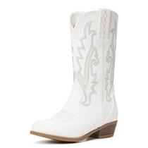 Western Boots vodvob Girls Embroidered Cowgirl Mid Calf Western Boots vodvob Girls Embroidered Cowgirl Mid Calf
