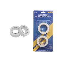 Western FC-110 Fita Dupla Face, Branco, 1 m x 18 mm, 2 unidades Western FC-110 Fita Dupla Face, Branco, 1 m x 18 mm, 2 unidades