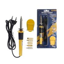 Western pirógrafo gravador e soldador madeira couro 5 pontas 127v