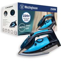 Westinghouse 220v Iron 2500 watts com Steam & Auto Shut Off 220 240 Volts 50/60 hz Bundle com adaptador de plugue Dynastar (NÃO para EUA)