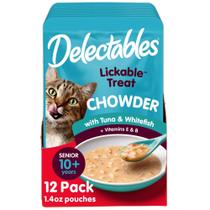 Wet Cat Treats Hartz Delectables Senior Atum & Whitefish 400g