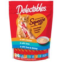 Wet Cat Treats Hartz Delectables Squeeze Up Atum e Camarão 24x15ml Wet Cat Treats Hartz Delectables Squeeze Up Atum e Camarão 24x15ml