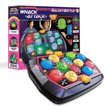 Whack Attack Jogo eletrônico de batalha de galáxias com som e luz Brinquedo STEM Montessori Presente educacional divertido para meninos e meninas Jogo de arcade portátil