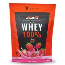 Whey 100% - 900g Refil Morango - New Millen Whey 100% - 900g Refil Morango - New Millen