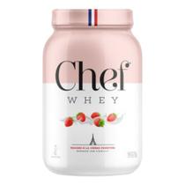 Whey 100% chef whey zero lactose 907g fraises a la creme fouttee (morango c/ chantilly) pote