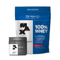 Whey 100% Concentrado 900g + Creatina Monohidratada 150g - Max Titanium