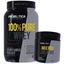 Whey 100% concentrado 900g+mix pro creatine 300g-probiotica