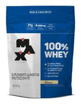 Whey 100% Concentrado Refil 900g Baunilha - Max Titanium