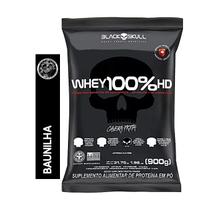 Whey 100% HD 900g Baunilha Refil - Black Skull