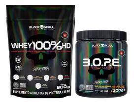Whey 100% Hd 900g Morango + Bope 300g Frutas Amarelas