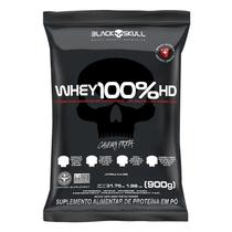 Whey 100% HD 900g Refil Sabor Chocolate Black Skull