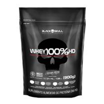 Whey 100% hd black skull - baunilha - 900g refil