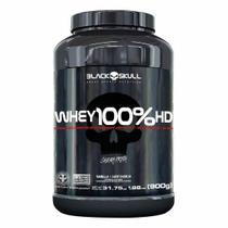 Whey 100% Hd Black Skull Caveira Preta 900g Baunilha