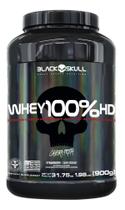 Whey 100% Hd Black Skull - Morango - Pote 900G