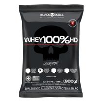 Whey 100% HD Morango Refil 900G - Black Skull