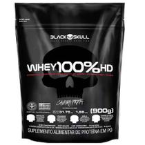 Whey 100% Hd Refil 900g Baunilha Black Skull