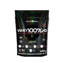 Whey 100% hd refil black skull 900g sabores - baunilha