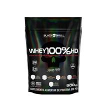 Whey 100% Hd Refil Black Skull 900g Wpc Wpi E Wph Pistache Sabor:Pistache