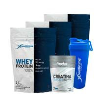 Whey 100% Health time 6,3kg + Creatina 300g + Coqueteleira 700ML