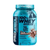 Whey 100% isolado 900g pote pronabol sabor chocolate