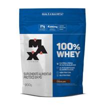 Whey 100% max titanium - chocolate - refil 900g