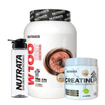 Whey 100% Nutrata Chocolate 900g + Creatina Nutrata 300g