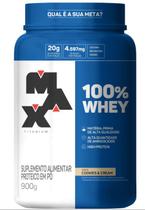 Whey 100% Protein Concentrado Cookies & Cream 900g Pote Max Titanium