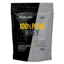 Whey 100% Pure 900G - Probiótica - Refil Iogurte De Morango - Probiotica