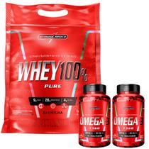 Whey 100% Pure Concentrado - 900g - Refil + 2x Ômega 3 - 60 Cáps - Integralmédica