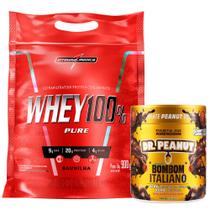 Whey 100% Pure Concentrado - 900g Refil Integralmédica + Pasta Amendoim - Dr Peanut