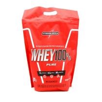 Whey 100% pure integralmedica - morango - refil 907g