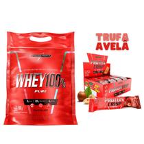 Whey 100% pure pouch 907g + protein crisp c/12 45g integralmedica