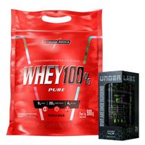 Whey 100% Pure Protein Concentrado - Integralmédica Refil + Testo Cycle Dynasty 120 Tabs Under Labz