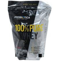 Whey 100% Pure Proteina Sabor Morango Probiotica 825Gr