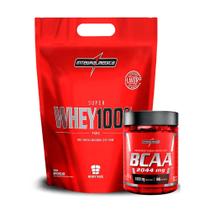 Whey 100% Pure (Refil-907g) + BCAA 2:1:1 (90caps) IntegralMedica