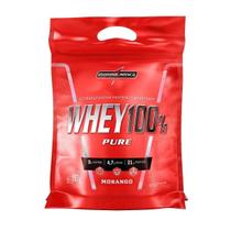 Whey 100% Pure - Refil - Morango - 907g - IntegralMédica Whey Protein, Proteína