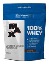 Whey 100% Sabor Chocolate Refil 900g - Max Titanium