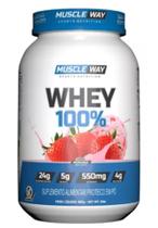 Whey 100% Sabor Morango- Pote 907g - Muscle Way