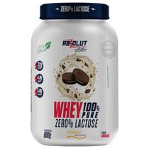 Whey 100% Zero Lactose Pote 900g Sabor Cookies Absolut Nutrition