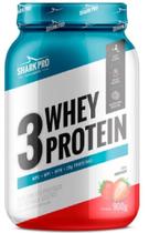 Whey 3 W Protein Pote de 900 g Sabor Morango-Shark Pro