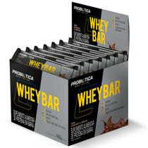 Whey bar barra proteina 40g caixa 24 un cookies probiotica