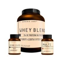 Whey Blend (2kg) + Bcaa 2400 (60 Cápsulas) + Multi Vitamínico A-Z (30 Cápsulas) - (2kg) - Generic Labs