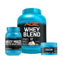 Whey Blend (2kg) + Waxy Maize (800g) + Creatina (100g) - (2kg) - AGE