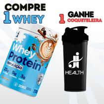 Whey Com Creatina E Glutamina Health Whey 720g Tripla Ação Suplemento alimentar em pó Fitness