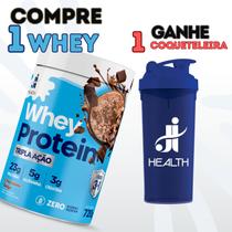 Whey Com Creatina E Glutamina Health Whey 720g Tripla Ação Suplemento alimentar em pó Fitness