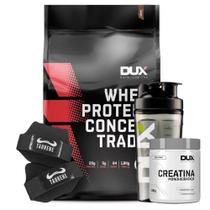 Whey Concentrado 1,8Kg Cookies Creatina e Luva + Coqueteleira Dux Whey Concentrado 1,8Kg Cookies Creatina e Luva + Coqueteleira Dux